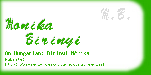 monika birinyi business card